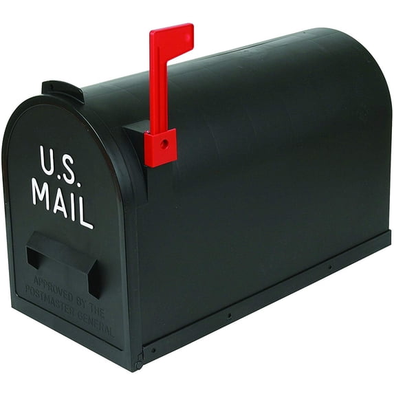 Flambeau T-R7001BL Classic Mailbox, Rural Style, Black — Home & Garage Storage, Stackable Design