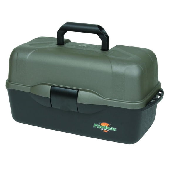 Flambeau Tackle XL 3-Tray Tackle Box, Black/Dark Gray