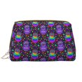 thumbnail image 1 of Flamboyant Colorful Owls Makeup Bag, Large Capacity Travel Cosmetic Bag for Women Girls- Travel Toiletry Bag Leather Portable Waterproof Makeup Case Organizer with Handle, 1 of 4