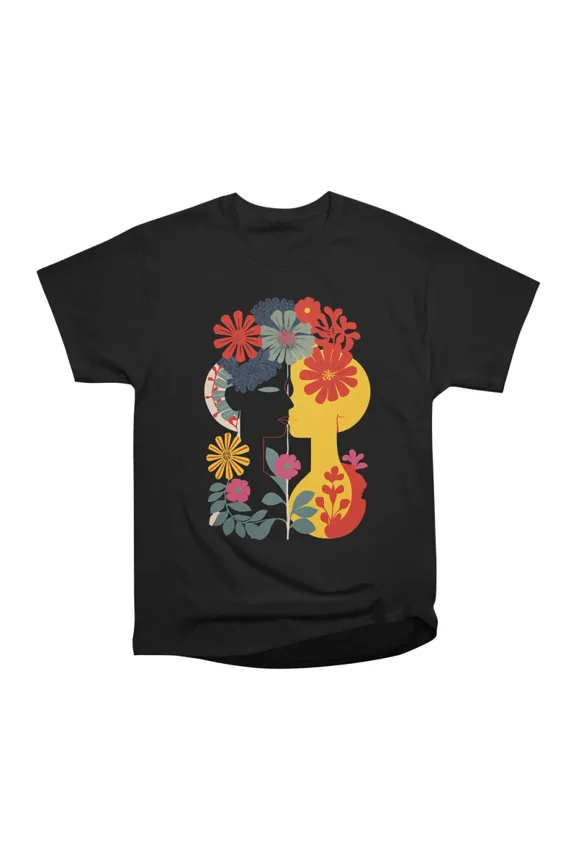 Flamboyant Floral Love Sparks T-Shirt Tee Gift For Him Merch For Her Apparel For Friend