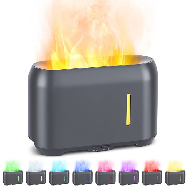 Flame Air Diffuser, Flame Air Humidifier Remote Control Essential Oil