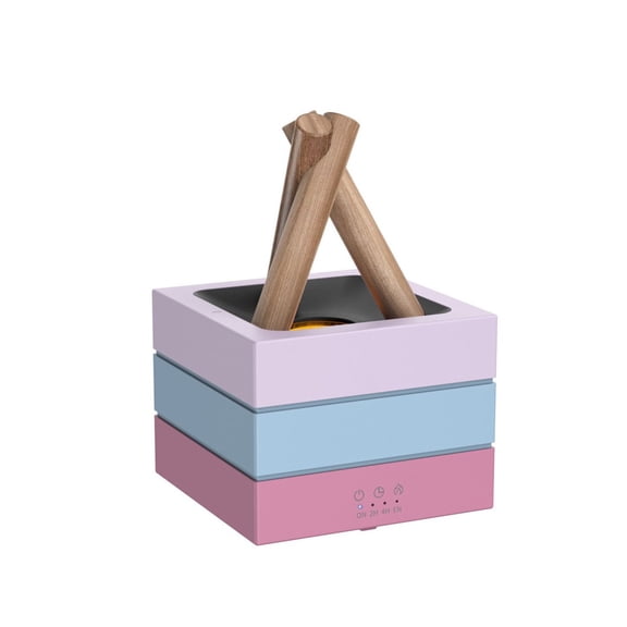 Flame Aroma Diffuser Mini Humidifier, Compact Campfire Style Essential Oil Diffuser with 7-Color Gradient Night Light, Quiet Ultrasonic Desk Diffuser with Auto Shut-Off for Home/Office/Bedroom