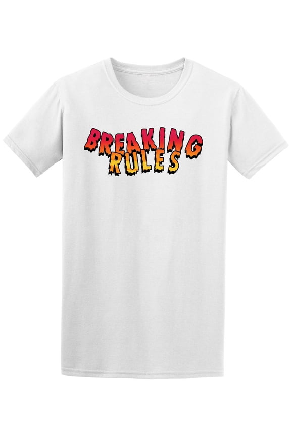 Flame Breaking Rules Graphic T-Shirt Men -Image by Shutterstock, Male 4X-Large