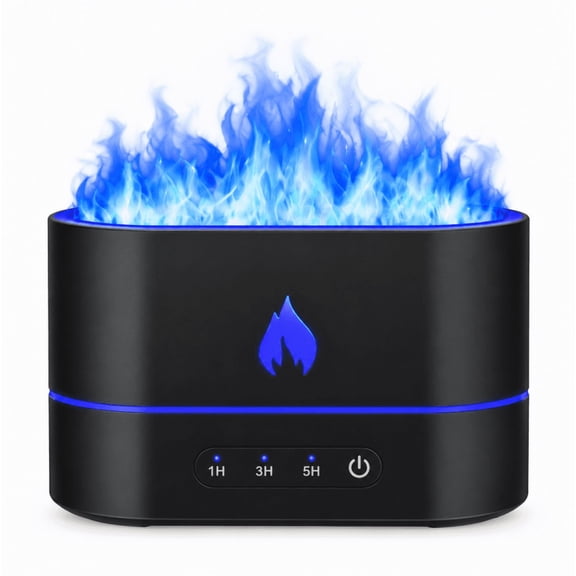 Flame Diffuser – 2-in-1 Humidifier & Aromatherapy Diffuser with 7-Color Ambient Light for Bedroom, Desk & Home