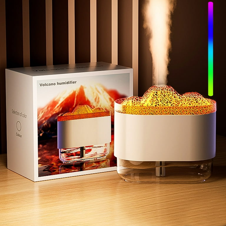 Flame Diffuser, Colorful Flame Fire Diffuser Humidifier, Portable
