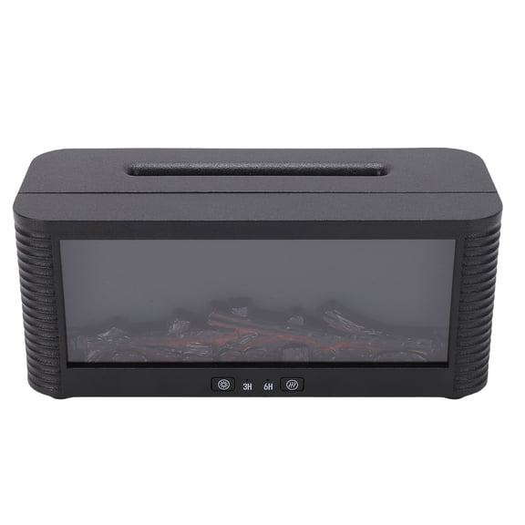 Flame Diffuser for Essential Oils Cool Mist Humidifier with Remote Control - Black 9.4 Inches / 24.0 cm