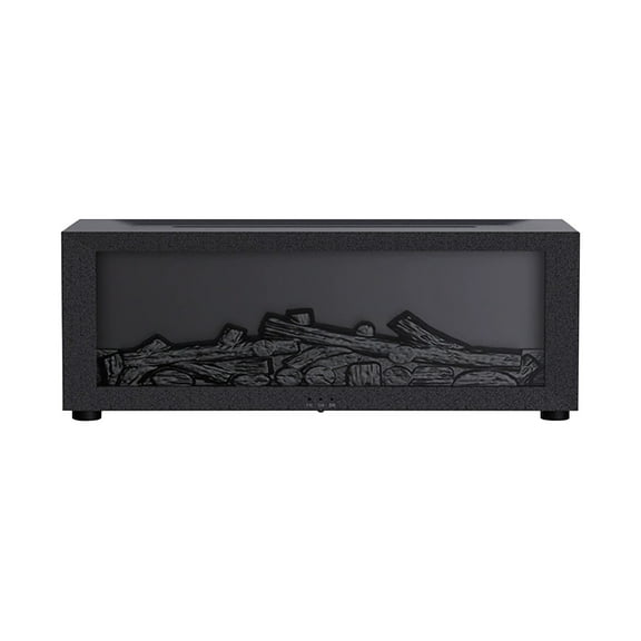 Flame Fireplace Oil Diffuser Simulation Fireplace Flame Diffuser Atmosphere Timing Creative Humidifier without Essential Oils, Black Color