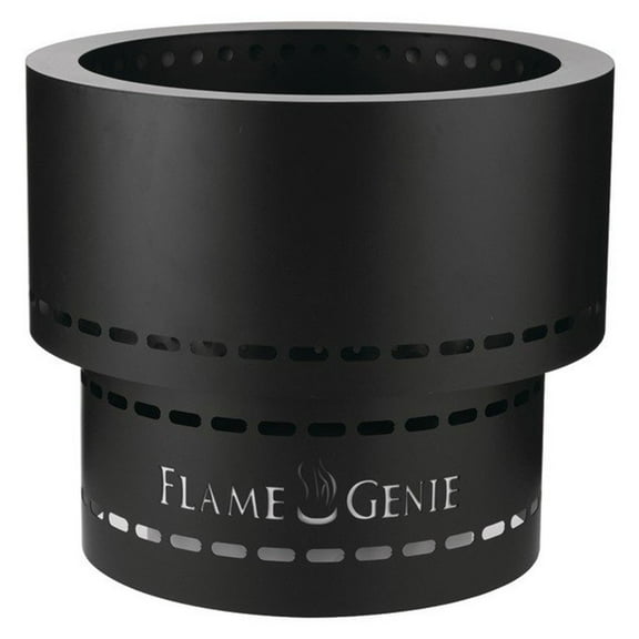 Flame Genie FG-19 19 Inch Smoke Free Outdoor Wood Pellet Fire Pit, Black