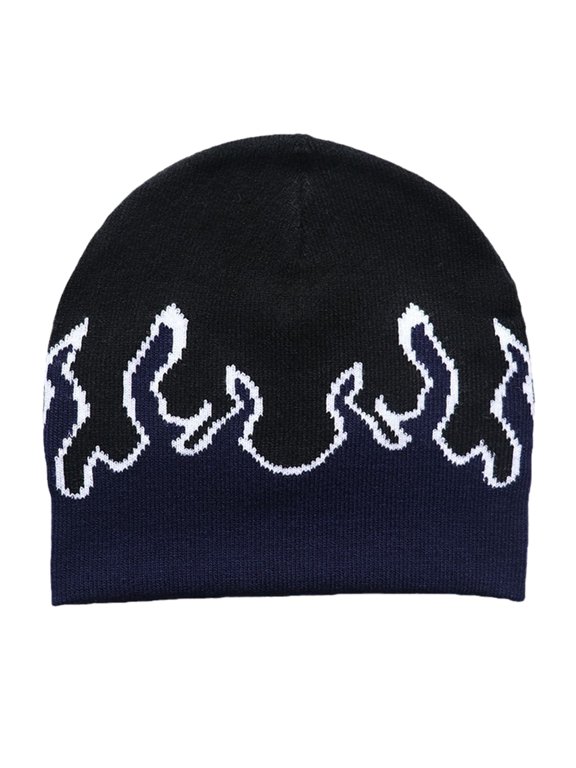 Flame Hat 2000s Caps Flame Hat Knit Caps Hat Skullies Hat Warm Hat Flame Skull Caps Hat