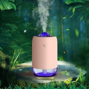 Flame Humidifier USB, Mini Portable Car Aromatherapy Sprayer with 260ml Capacity, Auto Shut Off Night Hydration Diffuser, Silent 36dB Mist Maker for Desk and Bedroom