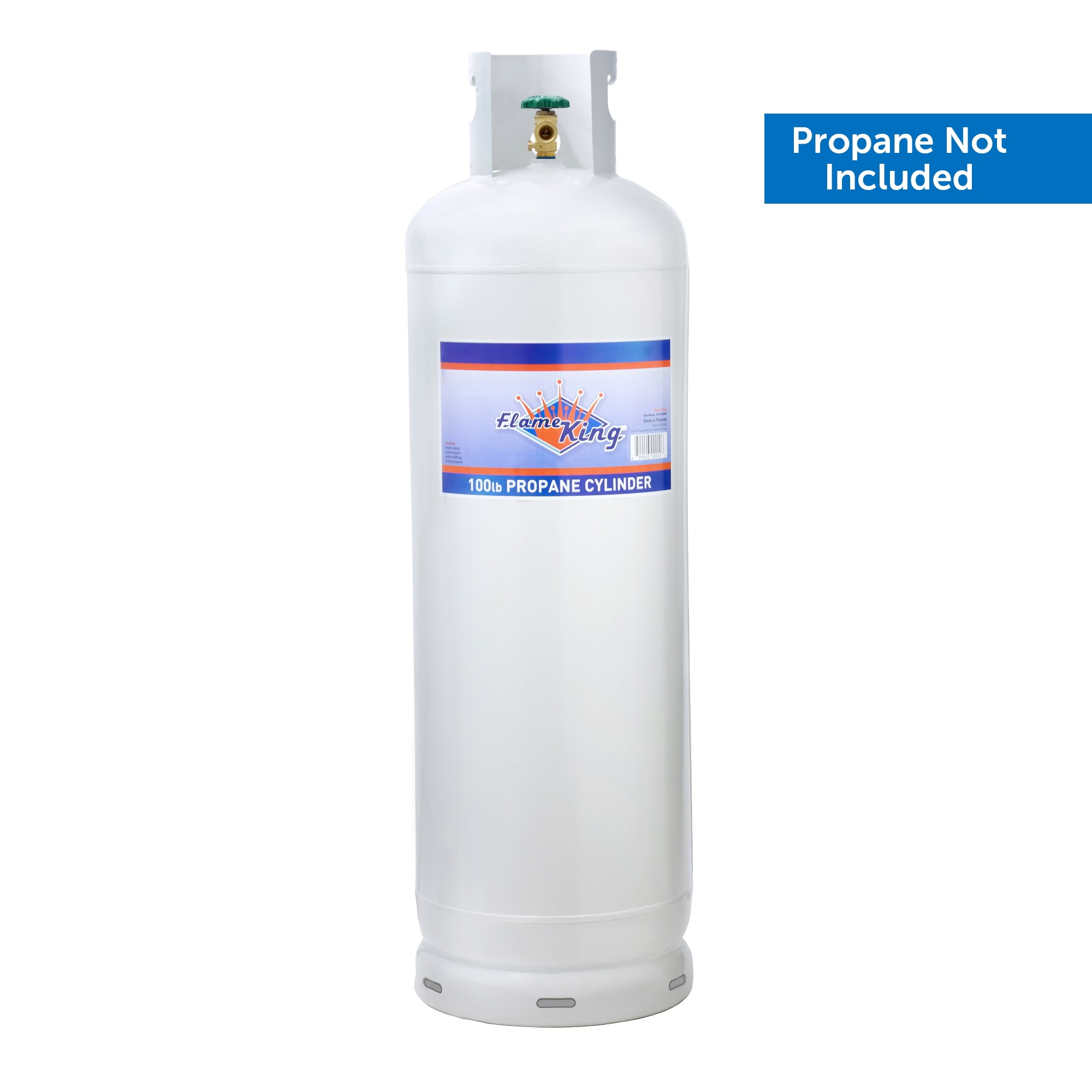 Flame King 100LB Empty Steel Propane Tank Cylinder with POL Valve and Collar, White Sansujyuku sansujyuku.com