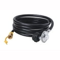 thumbnail image 1 of Flame King 12FT 90° Low-Pressure Propane Regulator Quick Connect Hose for RVs, Grills & Heaters, 1 of 5
