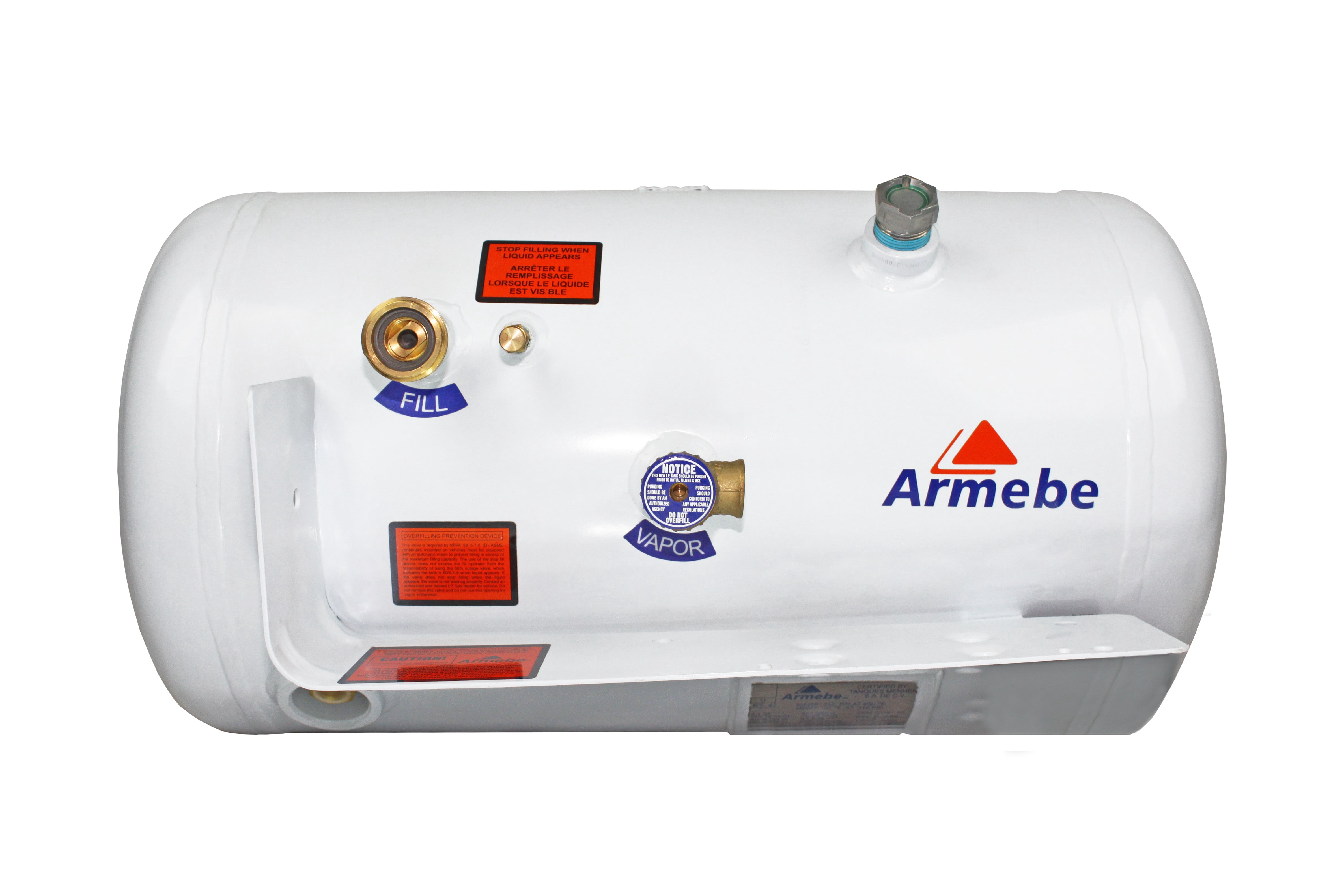 Flame King Horizontal 17.6 Gallon ASME Propane Tank Cylinder for RVs, Vans, Campers, or Trailers