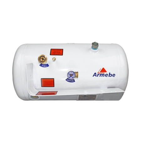 Flame King Horizontal 17.6 Gallon ASME Propane Tank Cylinder for RVs, Vans, Campers, or Trailers