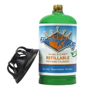 Flame King Refillable Empty Propane Tank Cylinder Dot Compliant for Propane Lamps, Lanterns and Camp Stoves, 16.4oz, 1lb