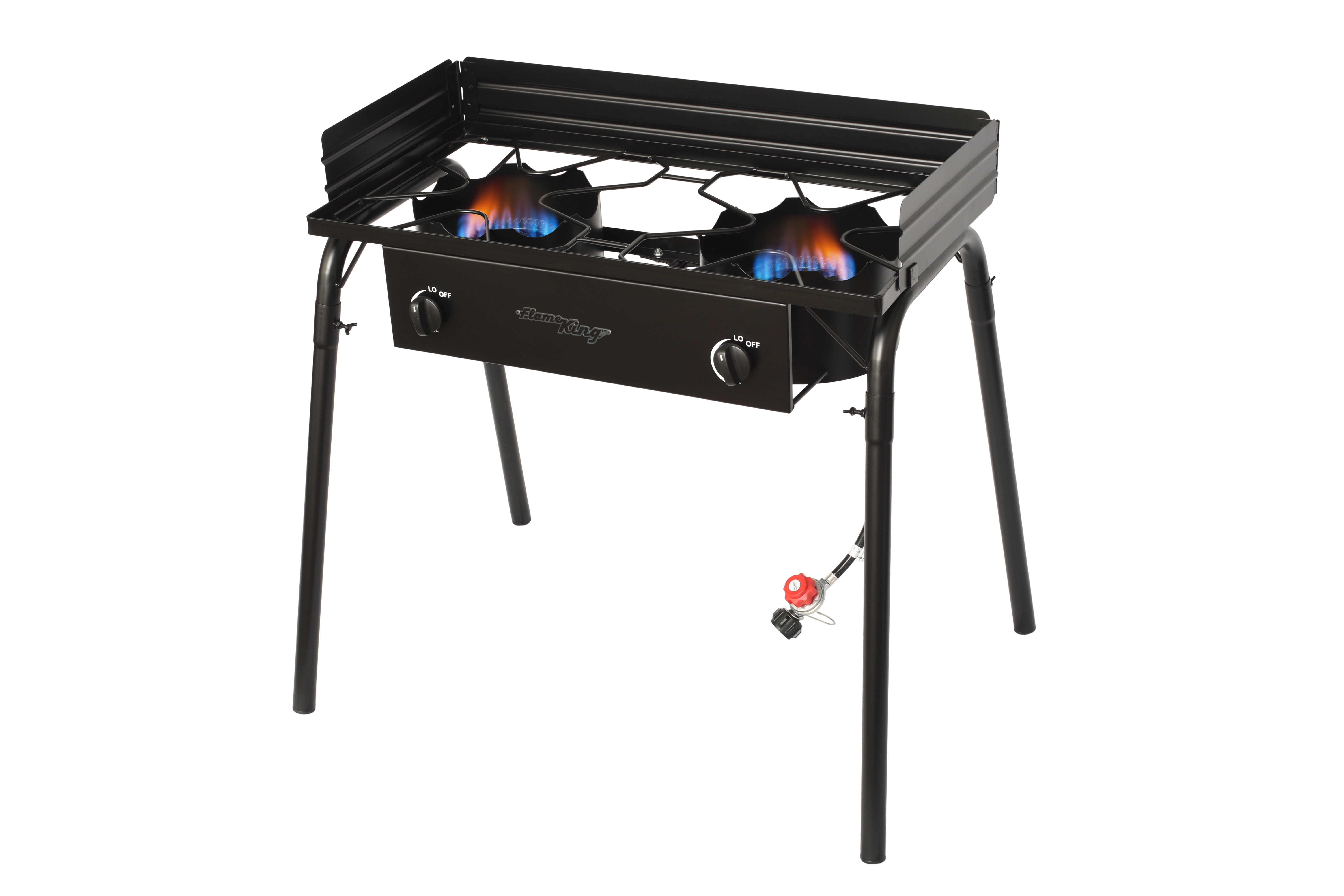 Kapas Outdoor & Indoor Portable Propane Stove, Single Burners with GAS Premium Hose, Detachable Legs for Backyard Kitchen, Camping Grill, Hiking