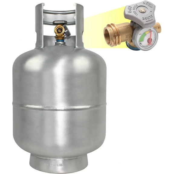 Flame King 20LB Aluminum Propane Tank with Gauge & OPD Valve, Corrosion-Resistant Rust-Free Design