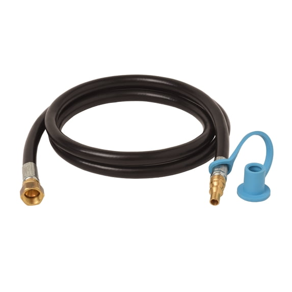 Flame King 48'' Quick Connect Propane Hose of Rubber/brass, 3/8" ID Female Sae Gas Flare Fitting for Rvs & Vans