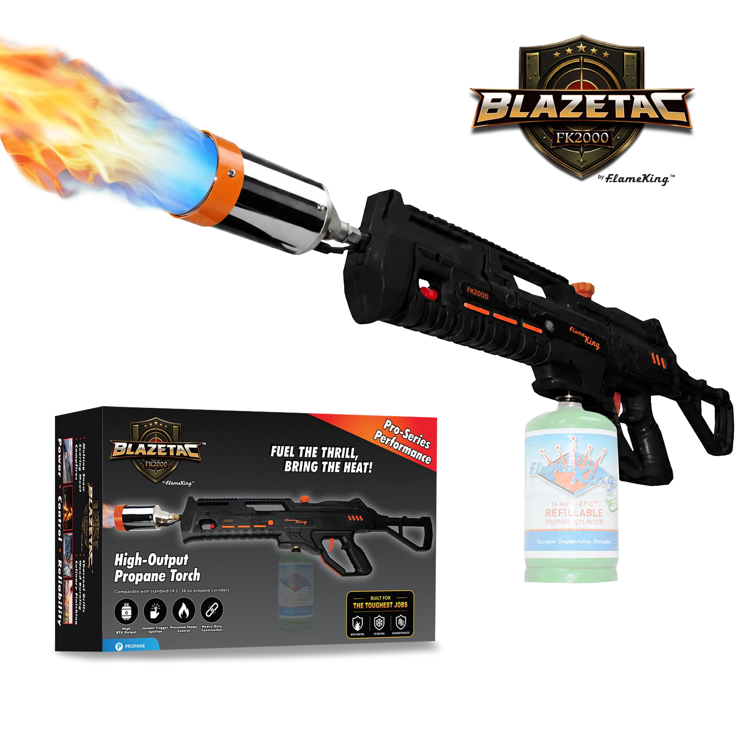 Flame King BlazeTac Propane Torch Gun Weed Burner with Trigger Ignition