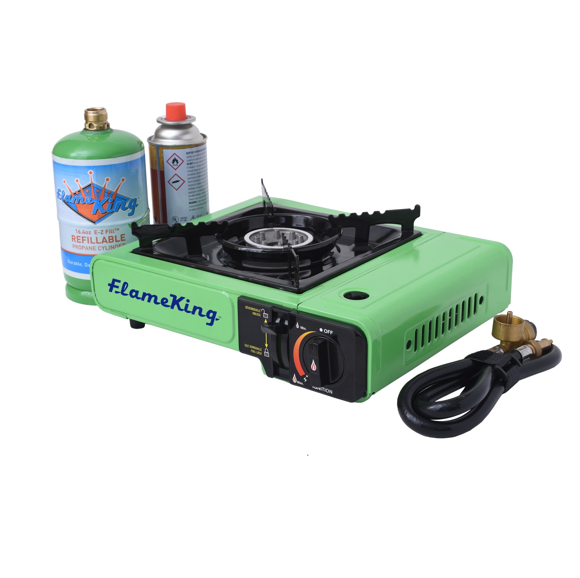 Flame King Dual Fuel Butane Propane Portable Gas Stove, Lightweight for Backpacking