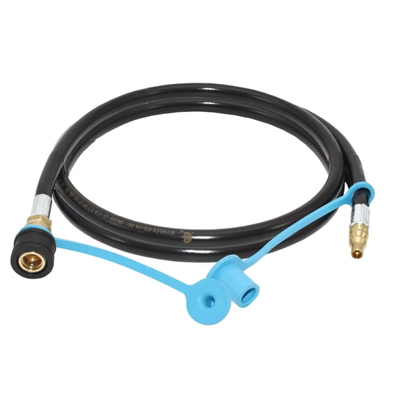 Flame King Dual Quick Connect Propane Hose, Propane Gas Hose for LP Gas, Thermo Plastic, 1/4" Diameter, 72" Long, Thermo Plastic