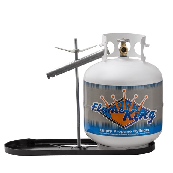Flame King Dual RV Propane Tank Holder for 20LB Tanks (Sold Separately)  RV and Trailer Accessory