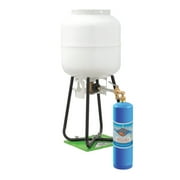 Flame King Eco-Friendly Refillable 1LB Empty Propane Cylinder Tank with Refill Kit - Blue