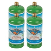 Flame King Eco-Friendly Refillable 1LB Propane Tank LP Cylinder DOT Compliant (4-Pack)