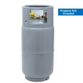 thumbnail image 1 of Flame King Stainless Steel Forklift Propane Tank Cylinder with Built-in Gauge, Gray, 33.5 lbs, 1 of 7