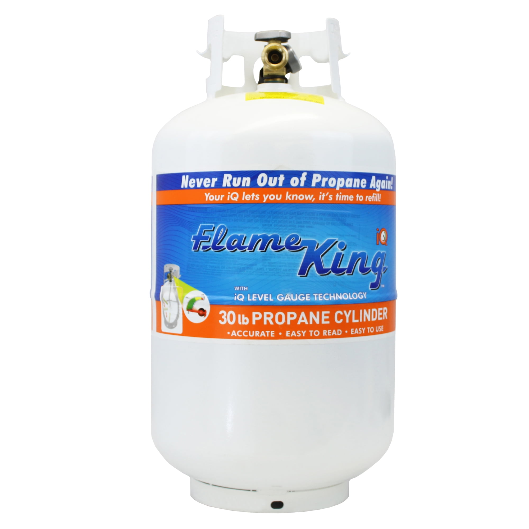 Flame King Empty Steel Propane Tank LP Cylinder with OPD Valve & Built-in Gauge, 30 lbs
