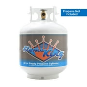Flame King Empty Steel Propane Tank LP Cylinder with Type1 OPD Valve, 20 lbs
