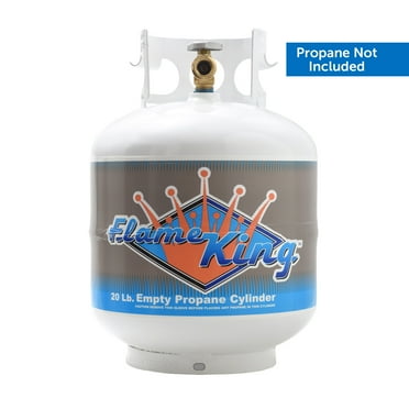 Flame King Empty Steel Propane Tank LP Cylinder with Type1 OPD Valve, 20 lbs