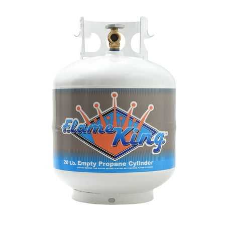 Flame King 20LB Empty Steel Propane Tank LP Cylinder w/ Type1 OPD Valve, for Grills & BBQs