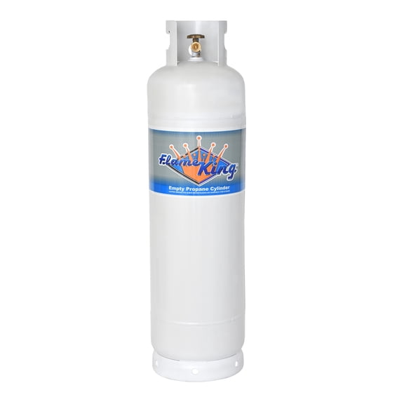 Flame King Empty Steel Propane Tank, LP Refillable Cylinder with POL for RVs, Campervans, 60 lbs