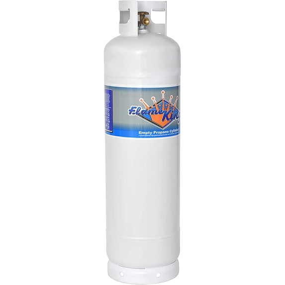 Flame King Empty Steel Propane Tank, LP Refillable Cylinder with POL for RVs, Campervans, 60 lbs