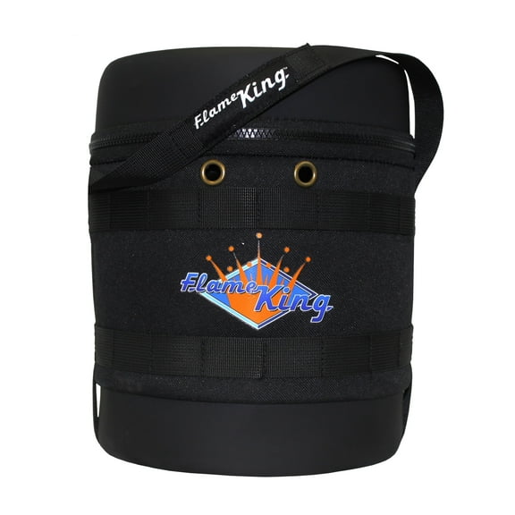 Flame King Gas Hauler 3lb Propane Tank Protector, Durable Case for Safe Transport, Black
