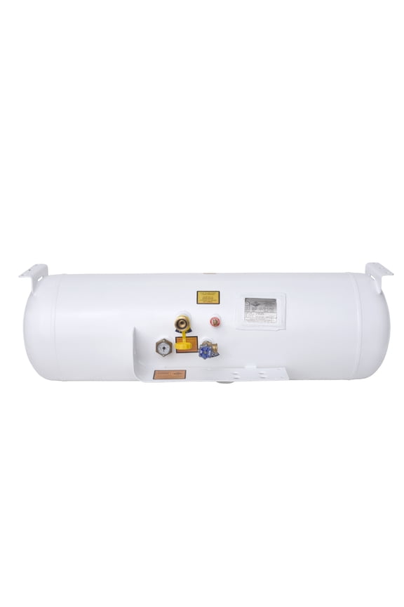 Horizontal ASME Propane Tank Cylinder for RVs, Vans, and Trailers, 29.3-Gallon, Steel