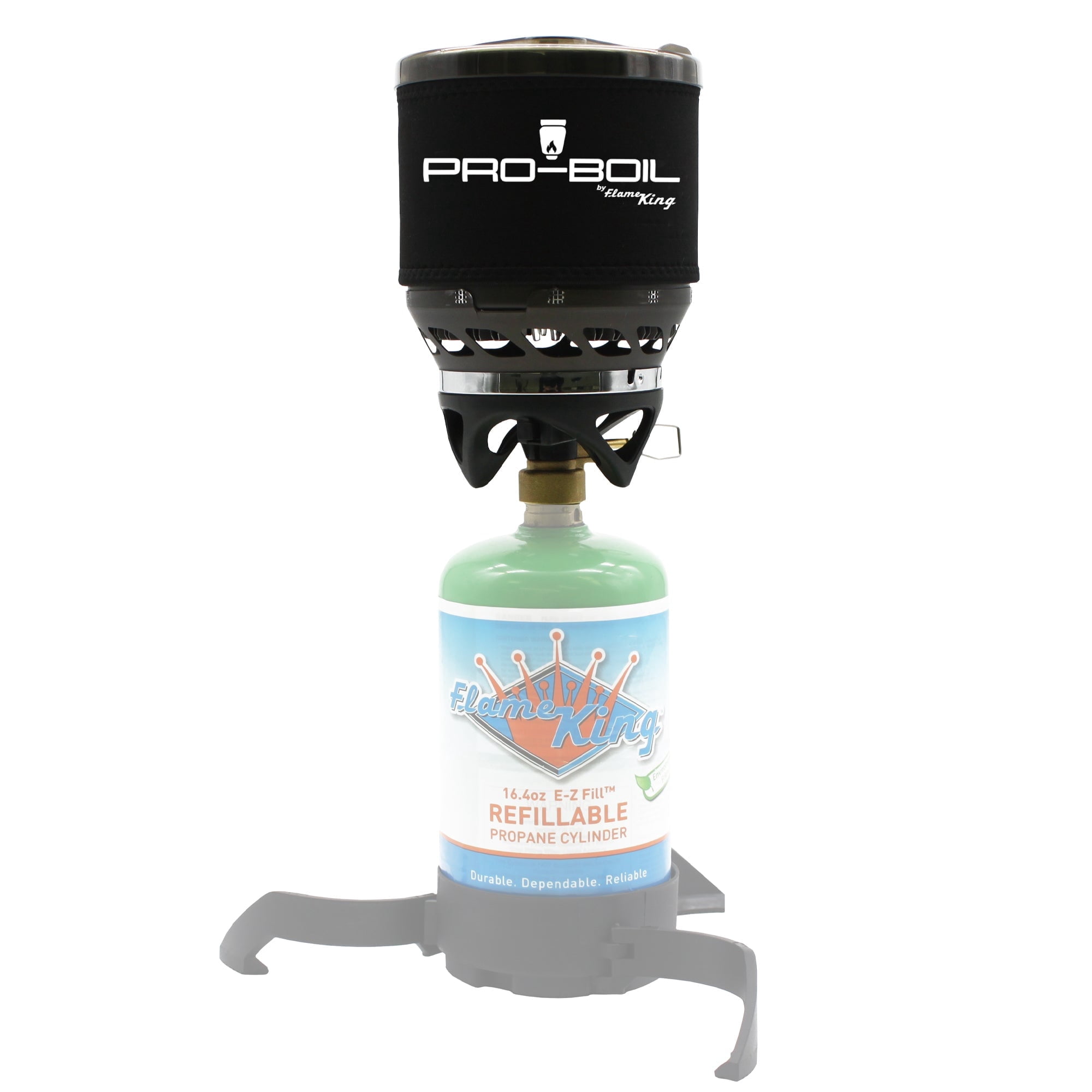 Flame King Pro-Boil All-in-1 Camping Stove Propane, Backpacking Propane Stove, 1.41 lbs