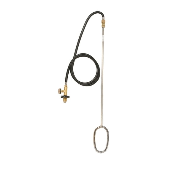 Flame King Propane Fire Starter Torch Head with Self Ignition, Adjustable Flame, for Fire Pits, Grills & Wood Ovens, 1 Pack