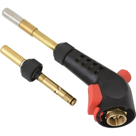 Flame King Propane Gas Blow Torch w/ Push Button Igniter & 2 Interchangeable Heads