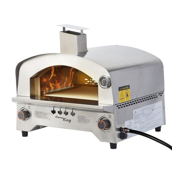 Flame King Propane Gas Pizza 13-inch Food Outdoor Oven for Camping, Backyard, Tailgating