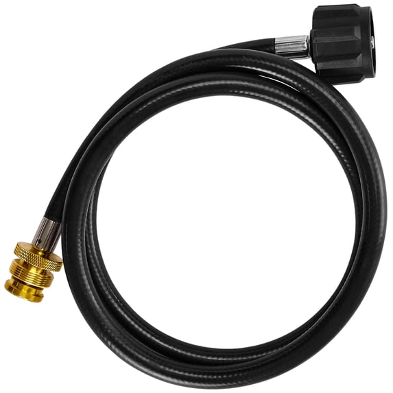 Flame King 4-Ft Adapter Hose for QCC1/Type1 Connects 1LB Portable Appliance to 20LB Tank