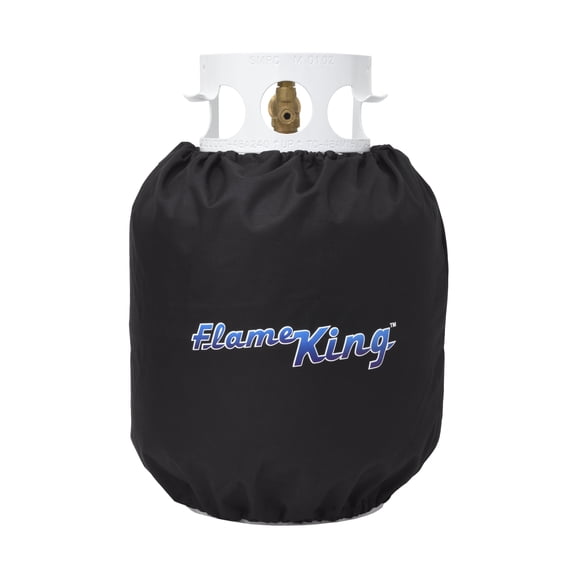 Flame King Propane Tank Cover, 20LB Cylinder, RV Propane Tank Cover, 12" x 16", Black