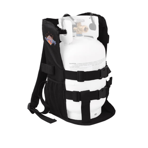Flame King Propane Tank Backpack Carrier for 5lb or 10lb Cylinder and Weed Torch Ysnbkpk