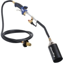 Flame King Propane Torch Heavy Duty Weed Burner 340,000 BTU with Piezo Igniter and 6-ft Hose Regulator Assembly