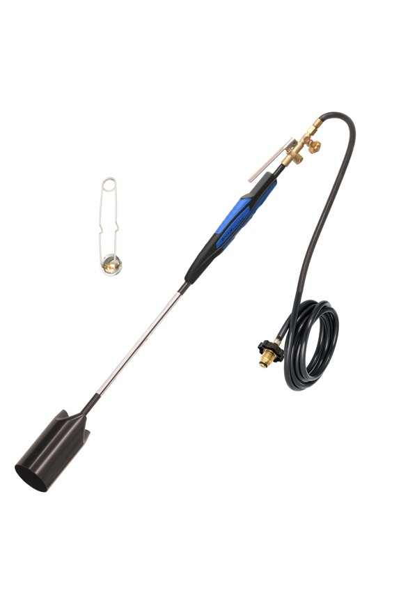 Propane Torch Kit, 500000 BTU, Weed Burner with 10-ft Hose & Regulator, Adjustable Flame