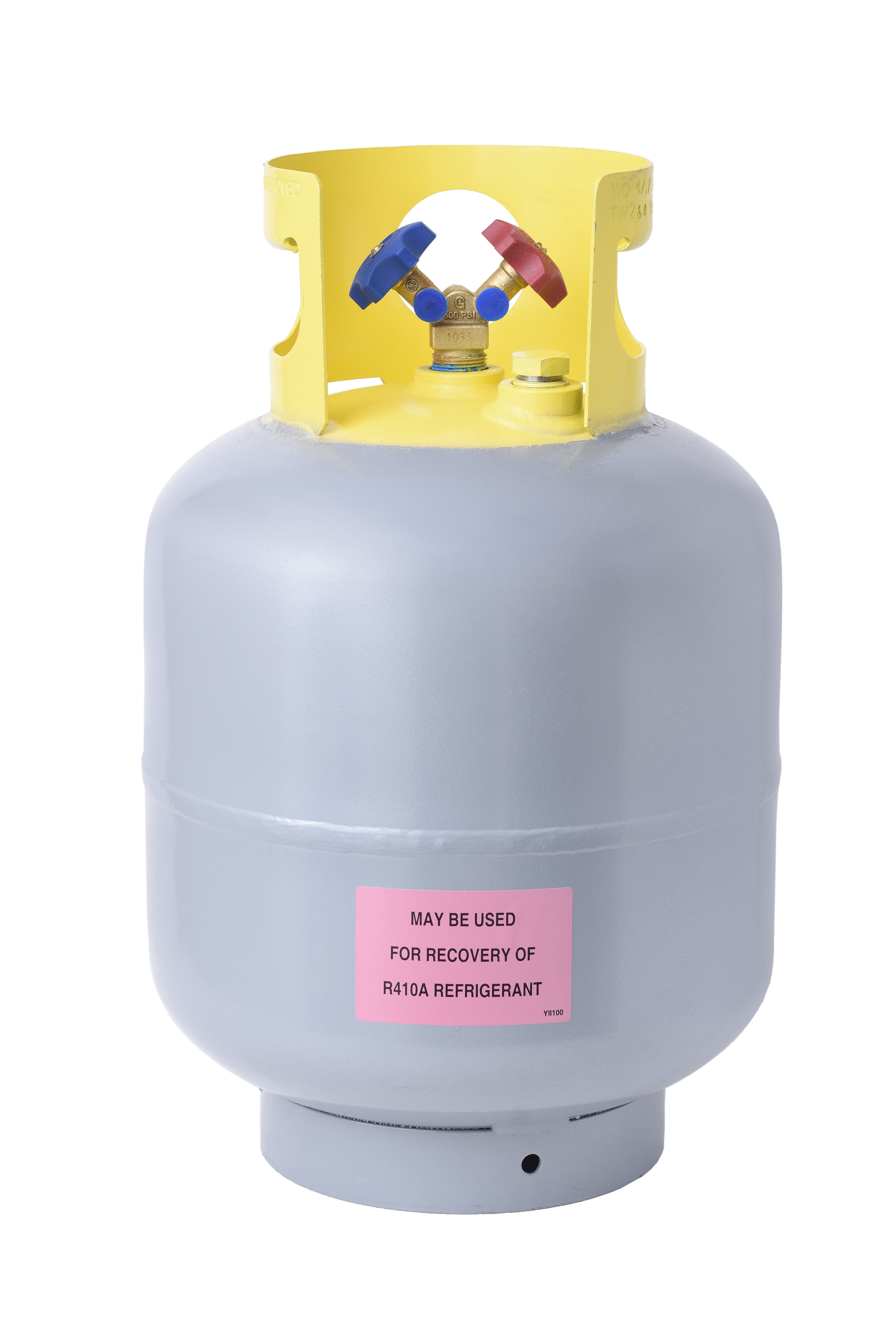 Flame King Refrigerant Recovery Empty Propane Tank, DOT Approved Propane Cylinder, 50Lbs, Gray