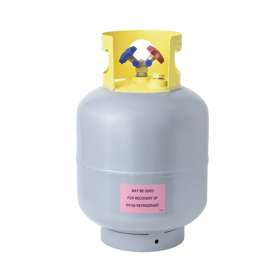 Flame King Refrigerant Recovery Empty Propane Tank, DOT Approved Propane Cylinder, 50Lbs, Gray
