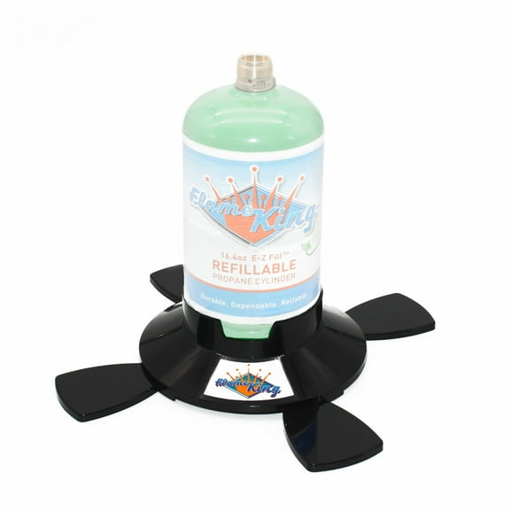 Flame King YSN1LBB Propane Base for 1LB and 1/2LB Propane Canisters for Safety and Stability