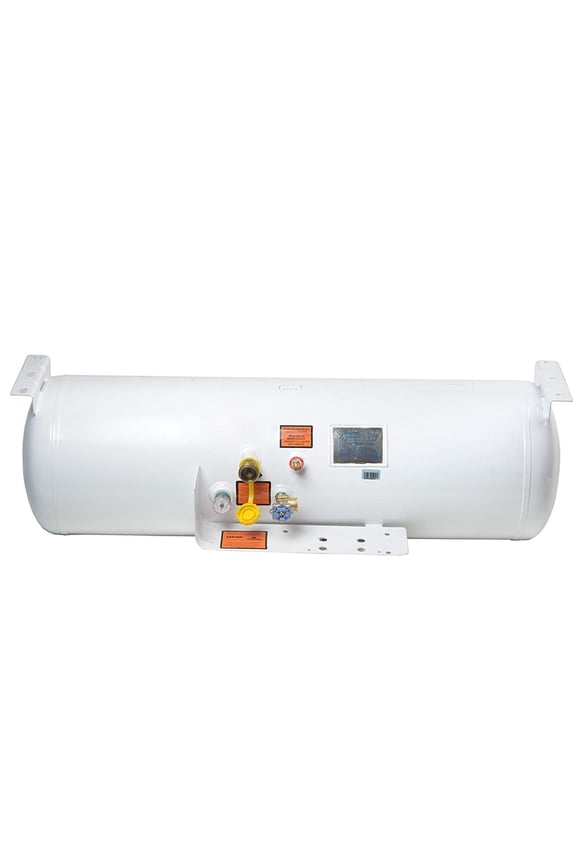 YSN293 29.3 Gallon ASME Steel Empty Horizontal Propane Tank, White
